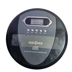 Insignia NS-P4112 Portable CD Player 60-Sec Anti-Shock Tested Works Vintage Blac
